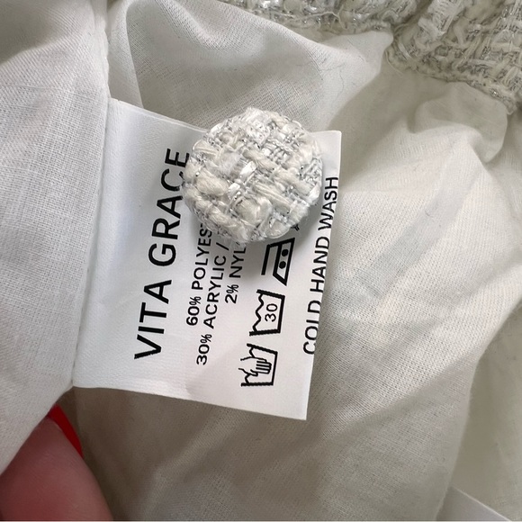 Vita grace Adriana Scallop Button Skirt | Ivory size S - Picture 9 of 12
